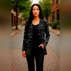 Suzie In The City Long Sleeve Jacket With Attached T Shirt Med Light & AIry